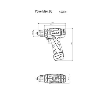 Metabo akumulatorska bušilica odvrtač PowerMaxx BS 12V Basic 600079500-3