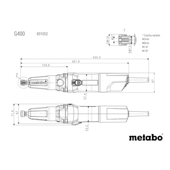 Metabo ravna-čeona brusilica 380W G 400 601052000 Metabo ravna-čeona brusilica 380W G 400 601052000