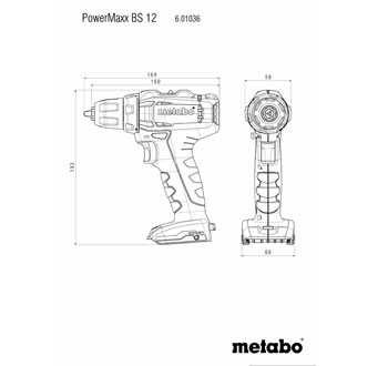 Metabo akumulatorska bušilica odvrtač BS 12 601036500-4