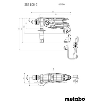 Metabo vibraciona bušilica 800W SBE 800-2 601744500 Metabo vibraciona bušilica 800W SBE 800-2 601744500