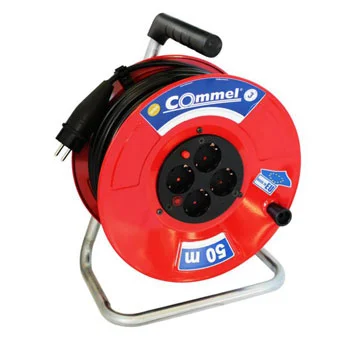 Commel kablovska motalica sa 25m kabla na metalnom bubnju 280mm H05RR-F 3G1,5 C0925 Commel kablovska motalica sa 25m kabla na metalnom bubnju 280mm H05RR-F 3G1,5 C0925