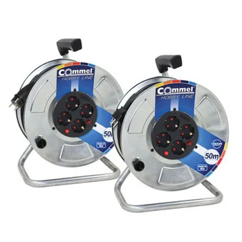 Commel kablovska motalica sa 25m kabla na metalnom bubnju 280mm H05RR-F 3G1,5 C0925 Commel kablovska motalica sa 25m kabla na metalnom bubnju 280mm H05RR-F 3G1,5 C0925