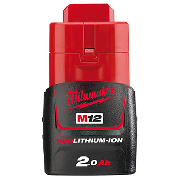 Milwaukee baterija M12B2 Li-ion 12V 2Ah 4932430064 Milwaukee baterija M12B2 Li-ion 12V 2Ah 4932430064