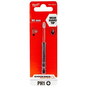Milwaukee udarni bit PH1 x 90mm 1/4 Milwaukee udarni bit PH1 x 90mm 1/4