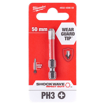 Milwaukee udarni bit PH3 x 50mm 1/4 Milwaukee udarni bit PH3 x 50mm 1/4