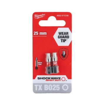 Milwaukee udarni bit za udarne odvrtače TX BO 25x25mm/Shockwave set 2/1 4932471583-1