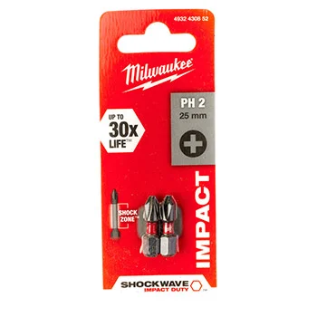 Milwaukee bitsevi krstasti PH ojačani - udarni PH2 2 kom 4932430852-1