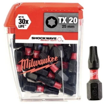 Milwaukee bitsevi TX20 x 25mm 1/4” 25 kom 4932430875 Milwaukee bitsevi TX20 x 25mm 1/4” 25 kom 4932430875