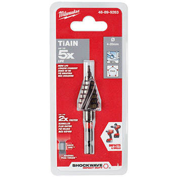 Milwaukee burgija stepenasta - ojačana 4-20mm 48899263 Milwaukee burgija stepenasta - ojačana 4-20mm 48899263