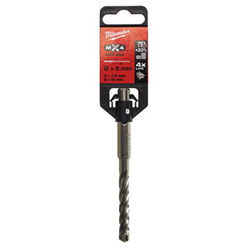 Milwaukee SDS+ 4-rezna burgija MX4 8x115mm 4932352021 Milwaukee SDS+ 4-rezna burgija MX4 8x115mm 4932352021