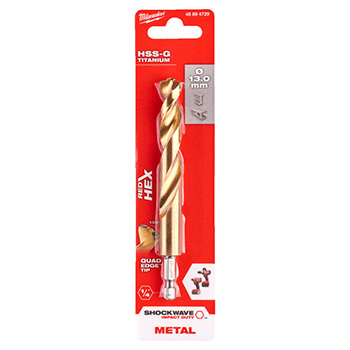 Milwaukee udarna burgija za metal HSS-G TiN HEX 1/4 Milwaukee udarna burgija za metal HSS-G TiN HEX 1/4