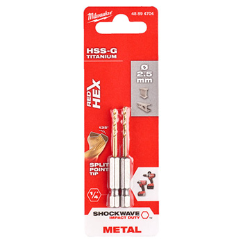 Milwaukee udarna burgija za metal HSS-G TiN HEX 1/4