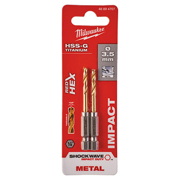 Milwaukee udarna burgija za metal HSS-G TiN HEX 1/4