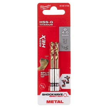 Milwaukee udarna burgija za metal HSS-G TiN HEX 1/4 Milwaukee udarna burgija za metal HSS-G TiN HEX 1/4