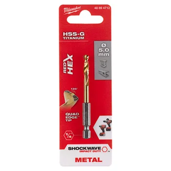 Milwaukee udarna burgija za metal HSS-G TiN HEX 1/4 Milwaukee udarna burgija za metal HSS-G TiN HEX 1/4