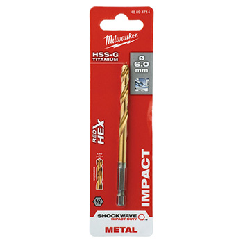 Milwaukee udarna burgija za metal HSS-G TiN HEX 1/4 Milwaukee udarna burgija za metal HSS-G TiN HEX 1/4