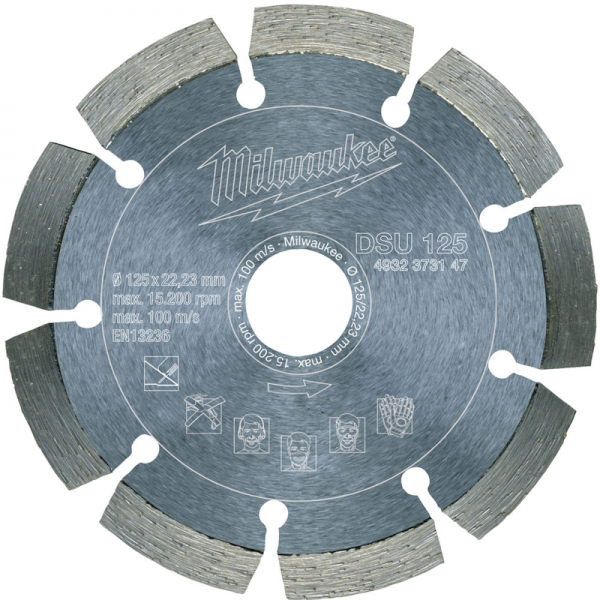 Milwaukee dijamantski rezni disk za šlicerice DSU125 - 4932373147 Milwaukee dijamantski rezni disk za šlicerice DSU125 - 4932373147