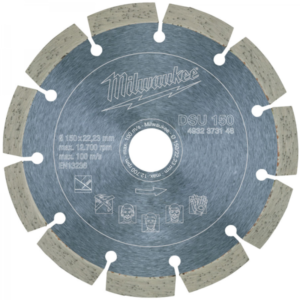 Milwaukee dijamantski rezni disk za šlicerice DSU150 - 4932373148 Milwaukee dijamantski rezni disk za šlicerice DSU150 - 4932373148