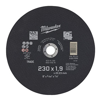 Milwaukee rezni disk za metal 230x1.9x22.23mm 4932479579 Milwaukee rezni disk za metal 230x1.9x22.23mm 4932479579