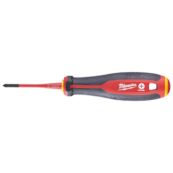Milwaukee odvijač Tri-Lobe 1000V VDE krstasti PH0 x 60 mm 4932478720 Milwaukee odvijač Tri-Lobe 1000V VDE krstasti PH0 x 60 mm 4932478720