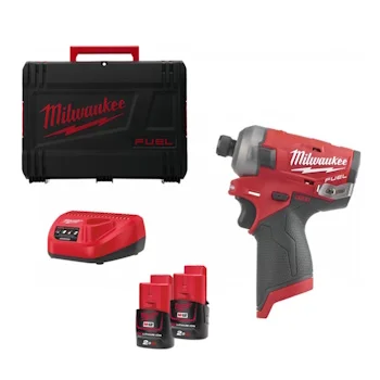 Milwaukee odvijač udarni hidraulični 1/4” 12V 2Ah M12 FQID-202X 4933464973