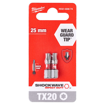 Milwaukee udarni bitsevi T20 x 25mm 1/4 Milwaukee udarni bitsevi T20 x 25mm 1/4