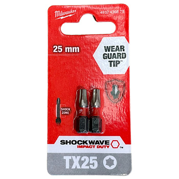 Milwaukee udarni bitsevi T25 x 25mm 1/4 Milwaukee udarni bitsevi T25 x 25mm 1/4