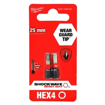 Milwaukee udarni bitsevi HEX 4 x 25mm 1/4 Milwaukee udarni bitsevi HEX 4 x 25mm 1/4
