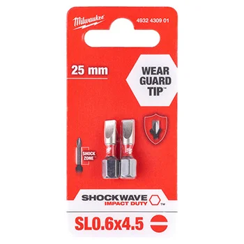Milwaukee udarni bitsevi 0.6 x 4.5 x 25mm 1/4 Milwaukee udarni bitsevi 0.6 x 4.5 x 25mm 1/4