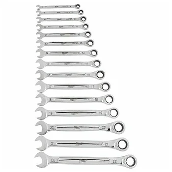 Milwaukee set viljuškasto-okastih ključeva sa krckalicom 8-22mm 15/1 4932471340 Milwaukee set viljuškasto-okastih ključeva sa krckalicom 8-22mm 15/1 4932471340