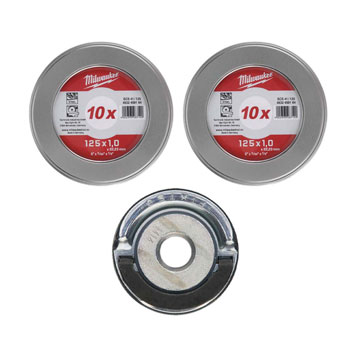 Milwaukee rezni set za brusilicu 20 kom. reznih ploča 125x 1.0 mm + Fixtec matica 4932492888-1