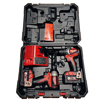 Milwaukee aku set - bušilica-odvijač + udarni odvijač + punjač + 2 baterije + kofer M18 CBLPP2B-502C Milwaukee aku set - bušilica-odvijač + udarni odvijač + punjač + 2 baterije + kofer M18 CBLPP2B-502C
