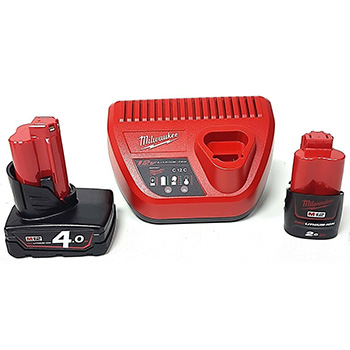 Milwaukee aku set - vibraciona bušilica-odvijač 12V + aku alat za pop nitne 12V + punjač + 2 baterije + kofer M12 FPP2S-422X SET-6
