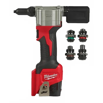 Milwaukee aku set - bušilica-odvijač 12V + aku alat za pop nitne 12V + punjač + 4 baterije + torba M12 FPD + M12 BPRT SET-5