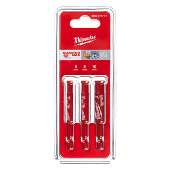 Milwaukee set od 3 dijamantske burgije za izuzetno tvrde materijale 6-10mm 4932471771-6