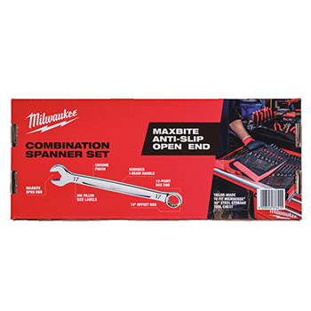 Milwaukee set viljuškasto-okastih ključeva MAX BITE™ 8-22mm 15/1 u penastom modulu 4932479827-5