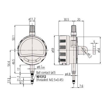Mitutoyo digitalni merni sat ID-C 12.7mm 543-710B Mitutoyo digitalni merni sat ID-C 12.7mm 543-710B