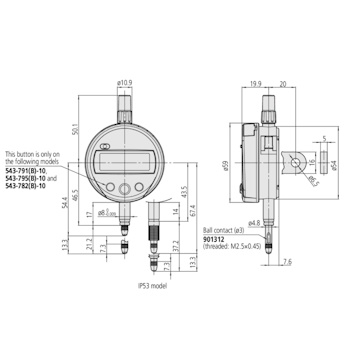 Mitutoyo digitalni merni sat ID-S 12.7mm 543-790B-10-2