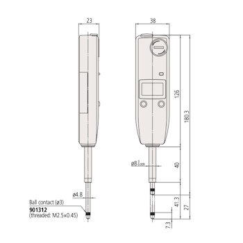 Mitutoyo digitalni merni sat ID-U 25.4mm 575-121-1