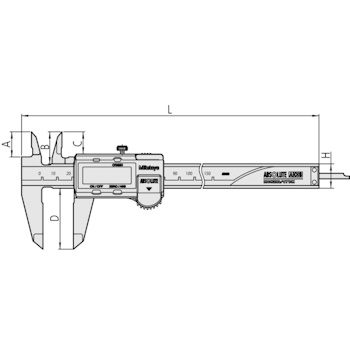 Mitutoyo digitalno pomično merilo Ø1.9mm 500-184-30 Mitutoyo digitalno pomično merilo Ø1.9mm 500-184-30