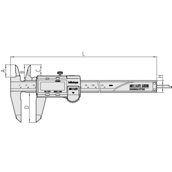 Mitutoyo digitalno pomično merilo Ø1.9mm 500-184-30-1