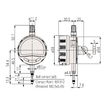 Mitutoyo merni sat ID-C 12.7mm 543-700B-4