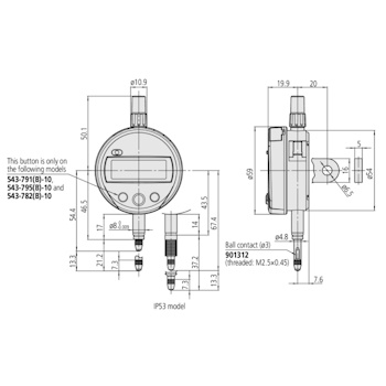 Mitutoyo merni sat ID-C 12.7mm 543-781B-10-2