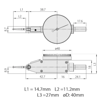 Mitutoyo pupitaster sa karbidnim vrhom horizontalni tip 513-401-10E Mitutoyo pupitaster sa karbidnim vrhom horizontalni tip 513-401-10E