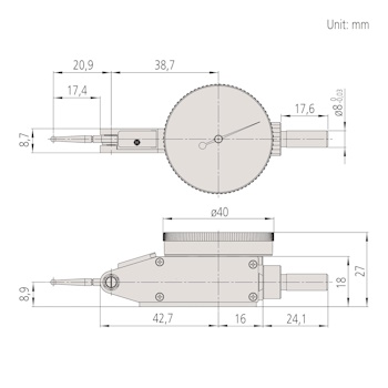 Mitutoyo pupitaster 0.8/0.01mm - set 513-404-10T Mitutoyo pupitaster 0.8/0.01mm - set 513-404-10T