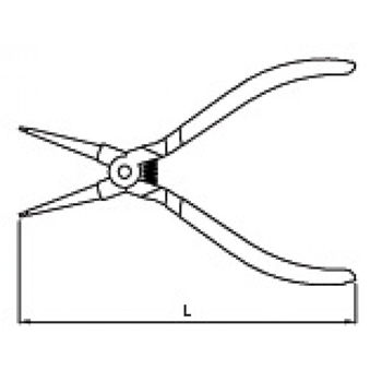 Modeco Zeger klešta špicasta prava 150mm  20-726-2