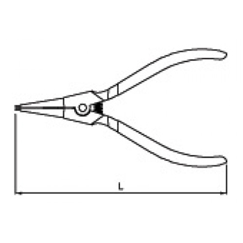 Modeco Zeger klešta špicasta prava 150mm  20-706-2