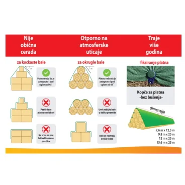 Platno za pokrivanje bala 9.8mx12.5m Platno za pokrivanje bala 9.8mx12.5m