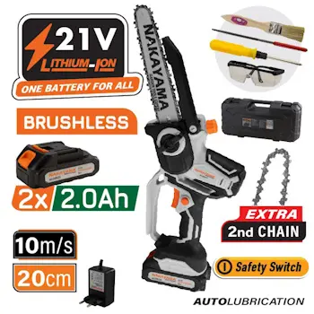 Nakayama aku mini testera 21V (20 cm/2x2Ah baterije) EC1200