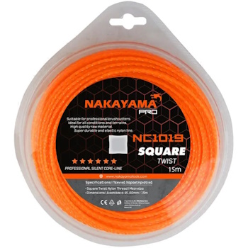 Nakayama Pro uvijena četvrtasta najlonska nit za trimer SQUARE TWIS 2.4mm/15m NC1021 Nakayama Pro uvijena četvrtasta najlonska nit za trimer SQUARE TWIS 2.4mm/15m NC1021